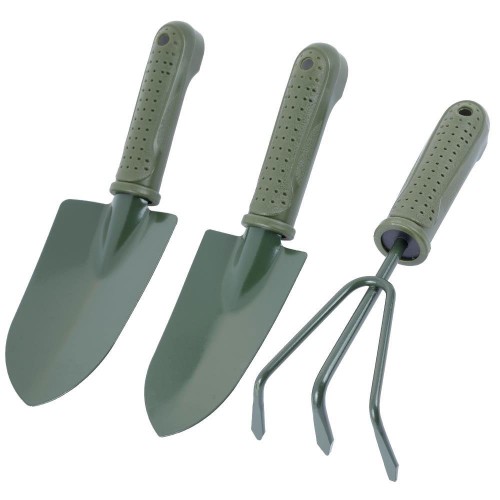 Set 3 Pezzi Attrezzatura Da Giardino Con Manici Ergonomici In Plastica 59698